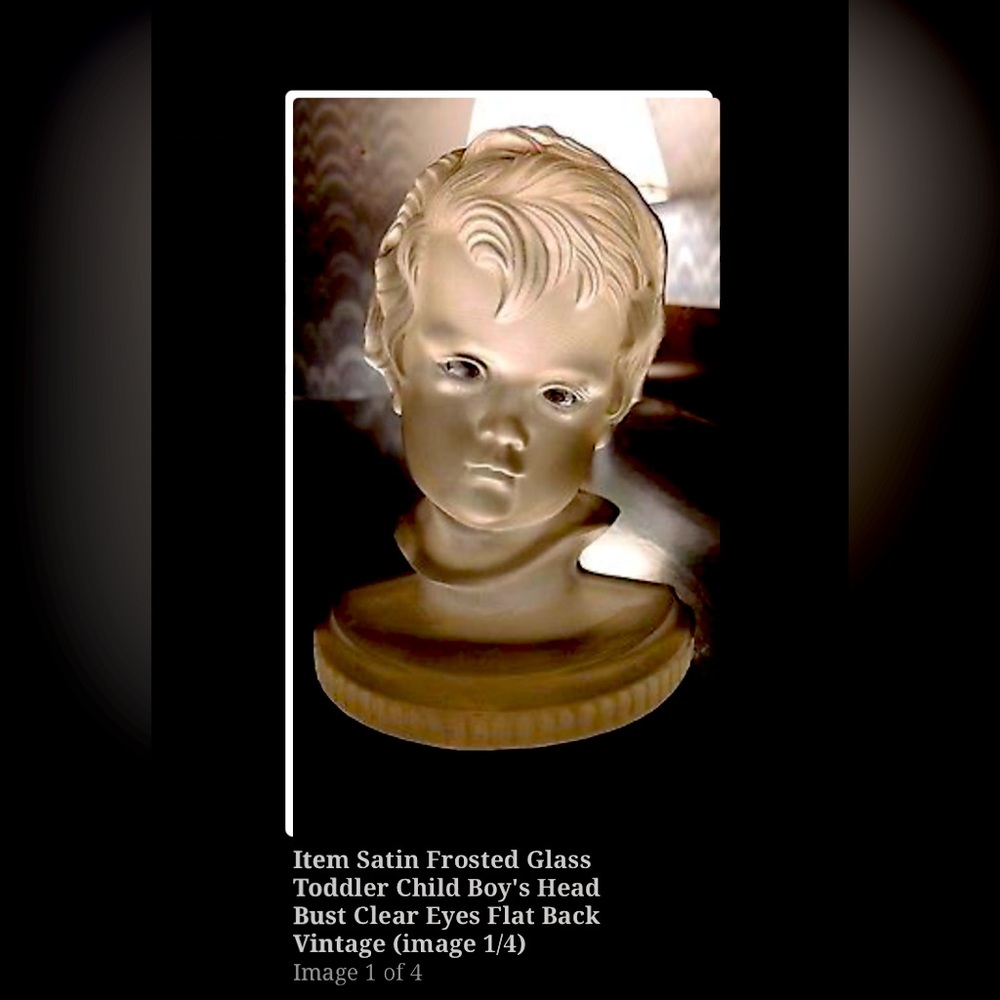 LOWER PRICE Vintage LE Smith Frosted Childs / Cherubs glass bookends.